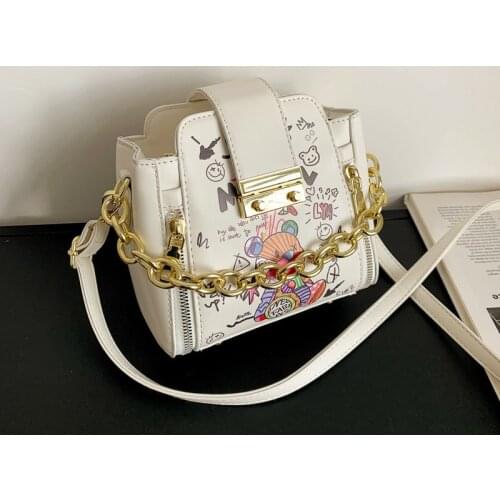 Fashion Ladies Shoulder Bag Women Color Block Cross-body Shoulder Bag PU Leather Women Square Bag Lady Bucket bag