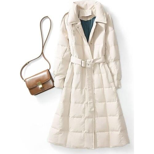 Autumn Womens Jackets Winter High Quality Long Down Coats Famale Slim Parkas Woman Elegant Clothing Chaquetas Para Mujer SQQ218