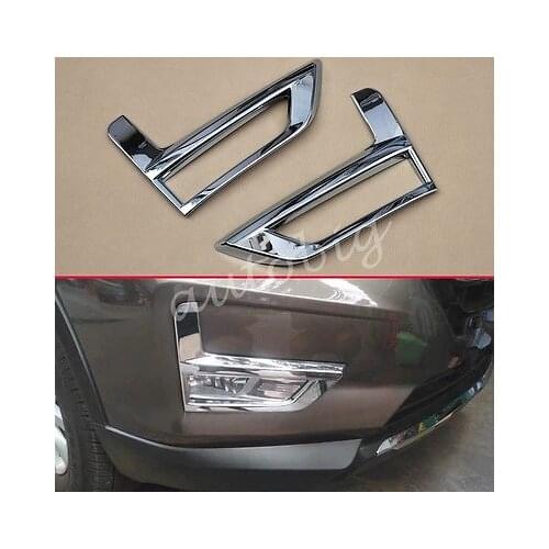 Front Fog Light Cover For Nissan Rogue XTrail T32 2017+ Chrome Foglamp Overlay