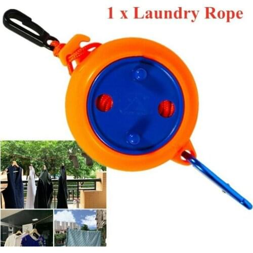 8m Retractable Non-perforated Windproof Clothesline Portable Clothing Outdoor Clothesline Hanging Travel Camping Rack L9M1