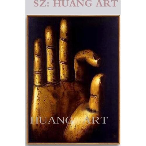 Professional Artist Handmade High Quality Buddha Oil Painting on Canvas Rich Colors Canvas Buddha Painting for Living Room
