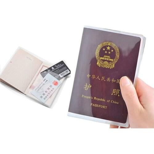 Transparent PVC Passport Cover Travel Accessories Waterproof ID Holder Women Men Storage Organizer Card Busines Credit Wallet