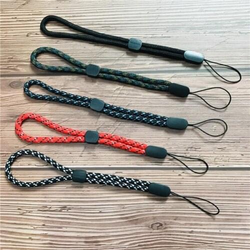Adjustable Mobile Phone Lanyard Anti-lost Hand Wrist Straps USB Woven Short Rope With Adjustment Buckle For iPhone 7 8 X XR