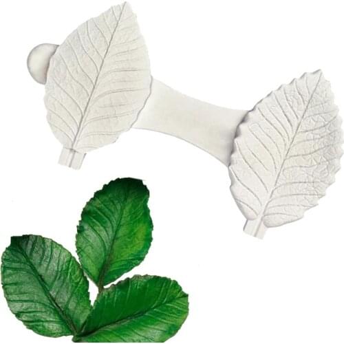 Sugarcraft Leaves Silicone Mold Candy Polymer Clay Fondant Molds Cake Decorating Tools Flower Making Gumpaste Rose Leaf Mould