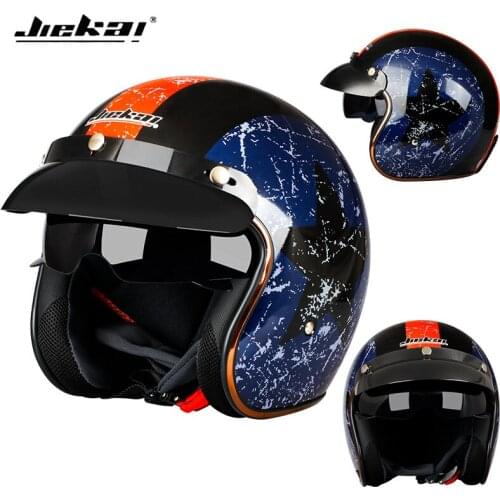 2021 New Retro Helmet Motorcycle Open Face Helmet Leather Scooter Helmets 3/4 Chopper Casco Moto Vespa Vintage Motorcycle Helmet