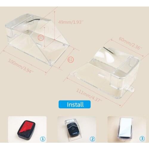 Waterproof Cover for Wireless Doorbell Smart Door Bell Ring Chime Button Transmitter Transparent