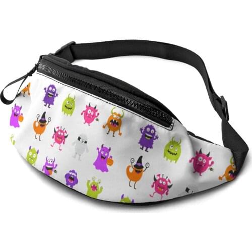 Cute Monster Women Men Fanny Packs Outdoor Waist Bags for Street Running Fishing Climbing Cellphone Pouch Bag Purse New Fashion