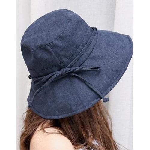 New Beach Bow Hats for Women Hat Female Lady Bucket Hat Hat Summer Woman Summer Sun Cap
