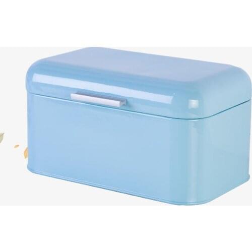 New 1PC Home Office Metal Storage Box Bread Shape Large Capacity Container Organizer
