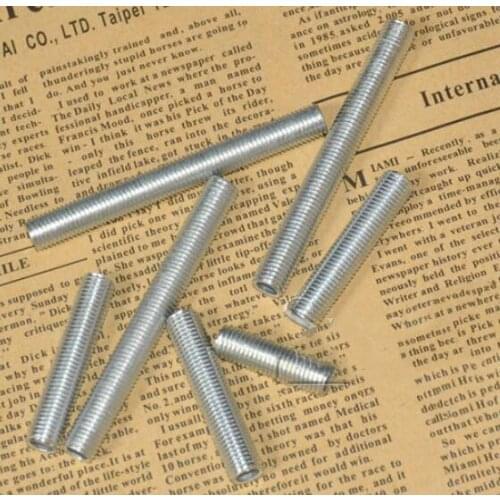 5pcs M16 full thread screws 1.5mm fine pitch hollow 11mm ID through hole bolts male screw galvanized 20mm-85mm length