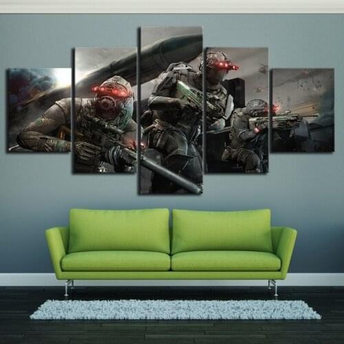 5 Piece Tom Clancys Ghost Recon HD Printed Canvas Wall Painting for Home Decor Video Game Poster Fantasy Wall Art