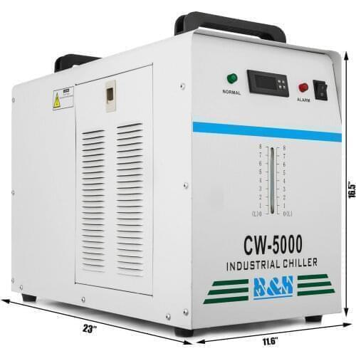 6L high performance CW-5000 carbon dioxide water tank industrial water cooler fast laser hose cooler