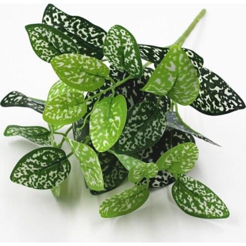 7 Forks Single Artificial plants for Small potted plants or green wall decorative artificial green plants