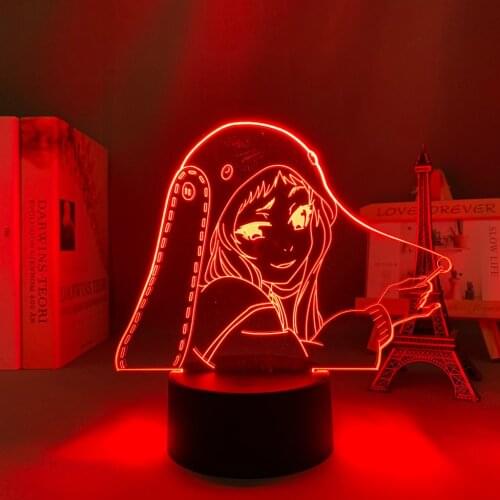 Anime 3d Light Kakegurui Compulsive Gambler Runa Yomozuki Figure for Kids Bedroom Decor Nightlight Manga Gift Room Table Lamp
