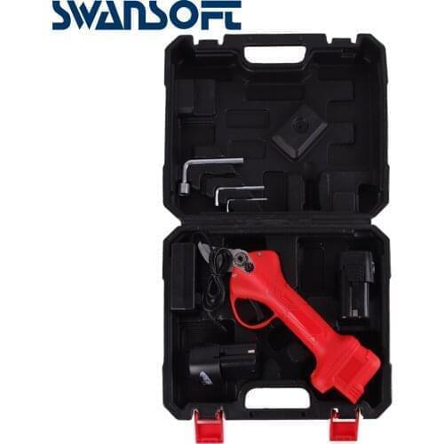 SWANSOFT Electric Wireless Fruit Branch Shears 255mm Branch Electric Shears Orchard Garden Pruning Garden Power Tools