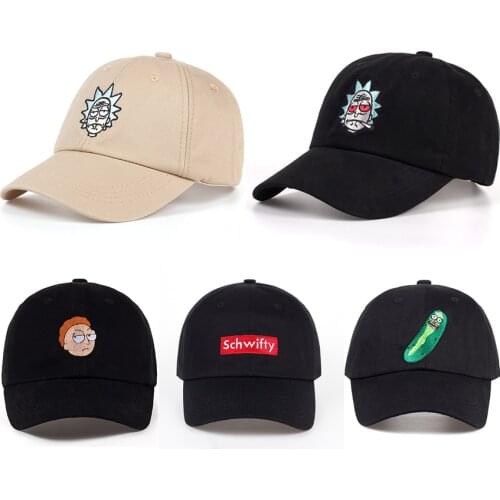 Anime 100% Cotton Embroidery Baseball Cap Summer Dad Hat Women Men Fashion Cartoon Snapback