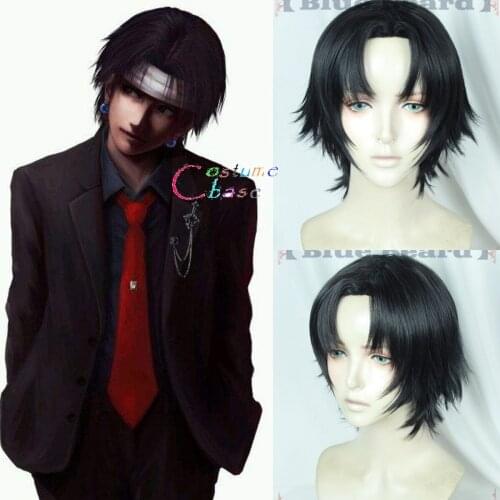 Anime Hunter X Hunter Kulolo Lushilufelu Black Short Fluffy Headwear Synthetic Hair Heat Resistant Halloween + Free Wig Cap