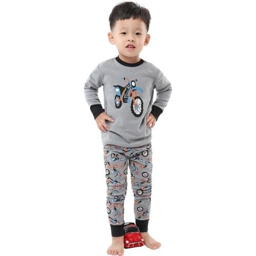 Kids Pajamas Sets Baby Boys Girls Cotton Long Sleeved Tshirt+Pant Cartoon Girl Clothing Autumn Sleepwear Suit Pyjama Trousers