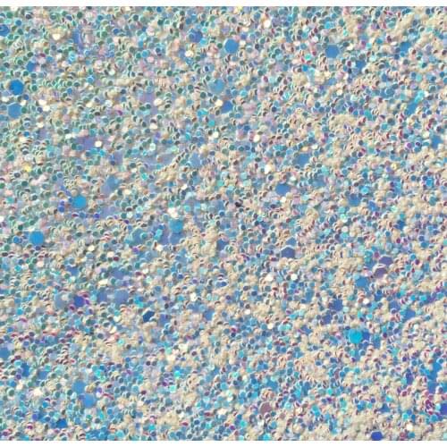 Hot sale Synthetic big glitter decorative leather material