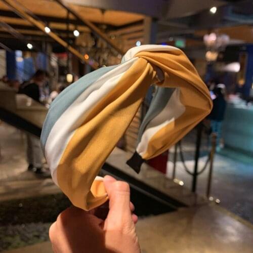 INS Hot Sale Non-Slip Spring And Summer Models Woman Headdress Striped Headband Female Wild Out Simple Hair Accessories 2020 New