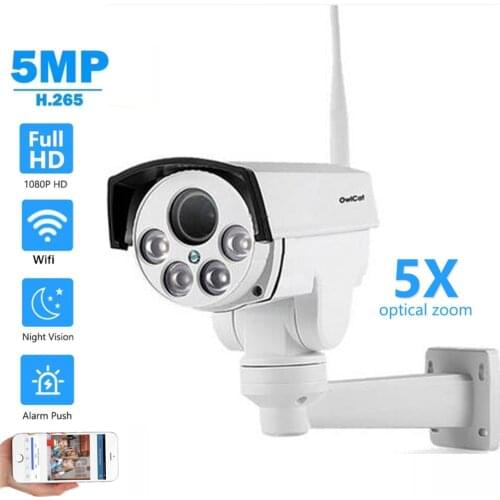 H.265 Audio 5X /10X Zoom 5MP 1/2.8"SONY IMX335 Wifi IP Camera Wireless Onvif Outdoor Motion Detection Security CCTV Cam 2MP/5MP