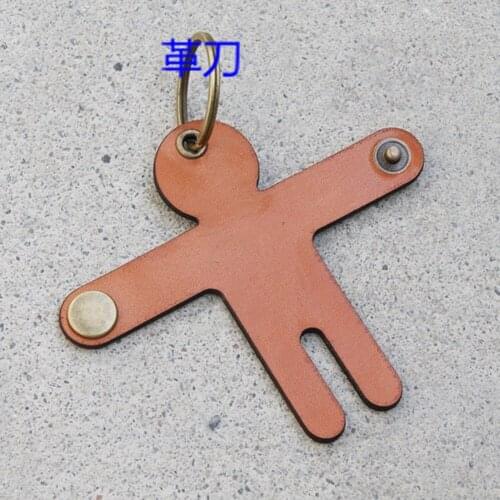 Leather craft template cutter human being shape key ring hug design cutting die knife mould