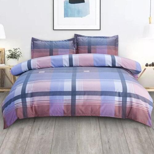 Washed Cotton Bed Linen Set 4pcs With Flat Sheet And Pillow Sham Soft Cozy Duvet Cover Set King Size