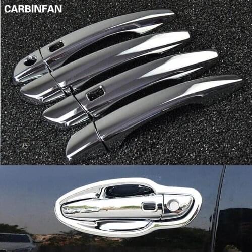 Door Handle Cover Set Luxurious Trim Set Stickers Car Styling Outer Handle Covers For Peugeot 3008 2 MK2 2017 2018