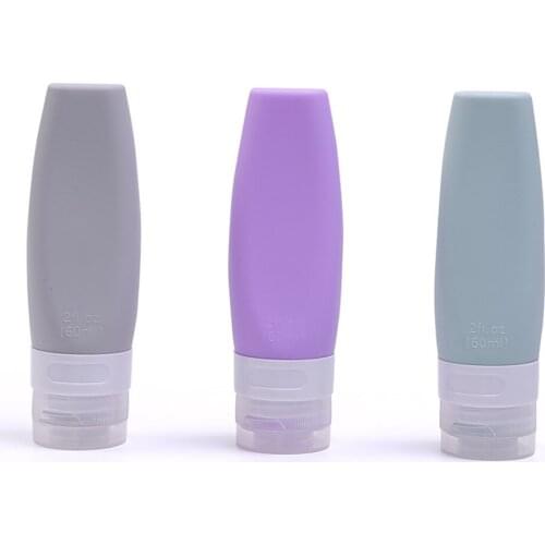 Fan-shaped Silica Gel Packaging Bottle Set Travel Sub-bottling Set Cosmetic Sub-bottle Travel Bottle Silicone Bottle