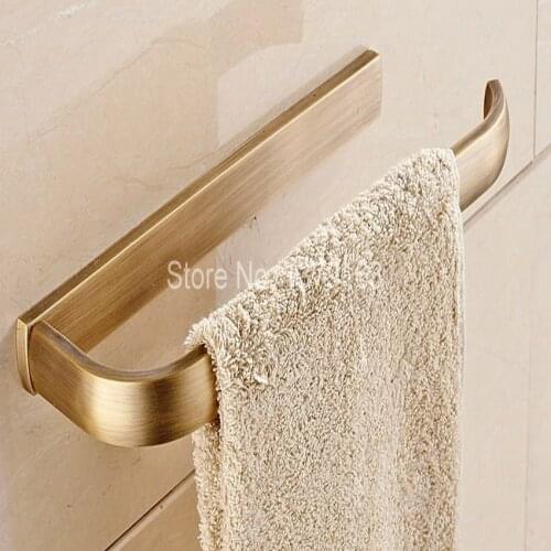 Wall Mount Antique Brass Bathroom Towel Single Bar Rail Rack Holder Bathroom Fitting Accessory aba178