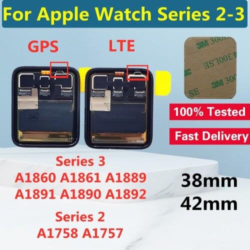 Original LCD For Apple Watch Series 3 38mm 42mm LCD Display Touch Screen Digitizer Replacement For Apple Watch Series 2 Screen