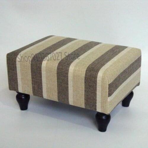 European-style Ottoman Factory Price Creative Fabric Shoe Replacement Stool Coffee Table Sofa Stool Foot Small Stool