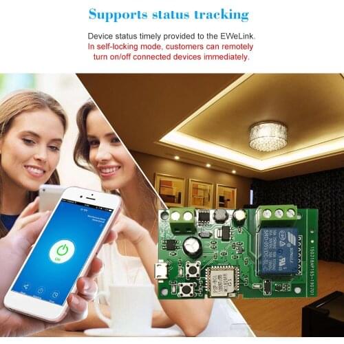 EWeLink Wifi Switch DC 5V 12v 24v 32v Jog/Self-Locking Wireless Relay Module Smart Home Automation for Access Control/Lights
