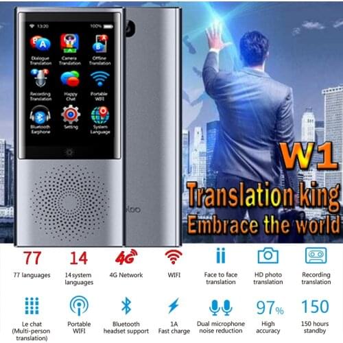 Portable AI Smart Voice Translator traductor de idiomas en tiempo real 76 Language instant Translator Photo Offline translation