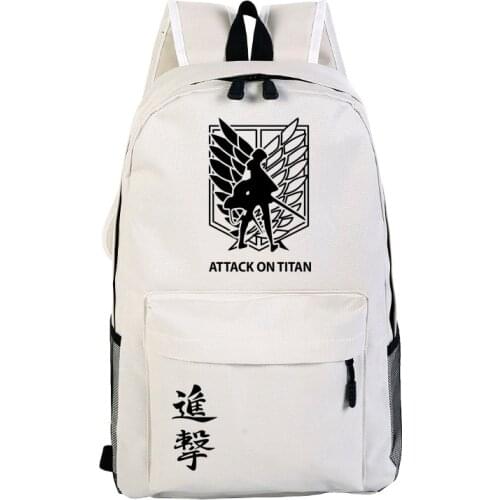 Anime Attack on Titan Cosplay Oxford Unisex Backpack Students School Shoulder Bag Teenagers Laptop Travel Rucksack Outdoor Gift