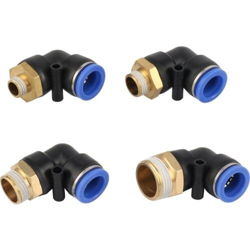 Garden 1/4" 3/8" 1/2" 3/4" Male Thread 16mm Pipe interface 90 Degree Elbow Water Connector Pneumatic Air Pipe Coupling
