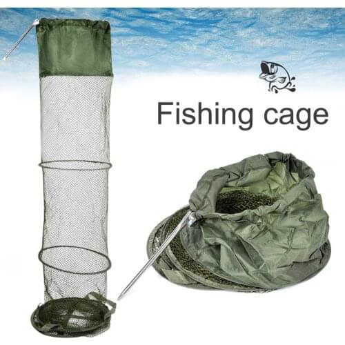 5 Layers Collapsible Fishing Basket Dip Net Shrimp Fish Trap Cage Fishing Cage 30cmx140cm Fishing Accessories Tool