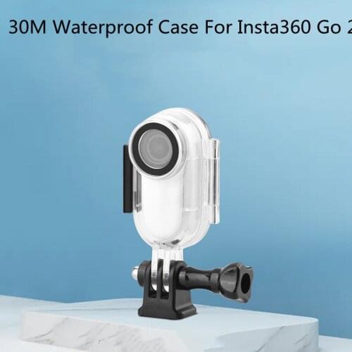 30m Waterproof Housing Case For Insta360 Go 2 Camera Diving Shell Protective Cover For Insta360 Go 2 Panoramic Camera Accessory