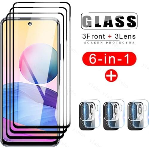 Screen Protector on Redmi Note 10 5g Protective Glass Xiomi Redmi Note 8 9 T 9s 10 10s 5g Pro 2021 Camera Lens Tempered Glasses