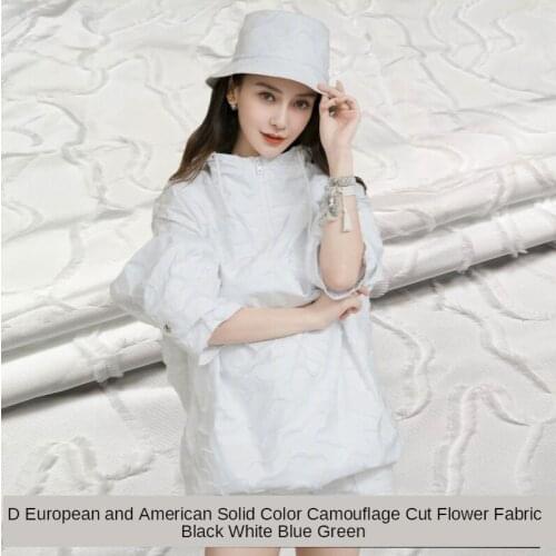 4 colors fashion camouflage cut flowers fringed fabric haute couture spring and summer dress jacket yarn-dyed jacquard fabric