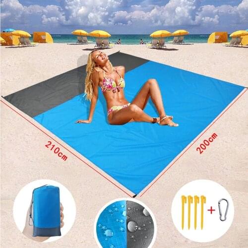 Zipsoft Beach Towe Picnic Mat Outdoor Camping Waterproof Polyester Blanket Seaside Vacation Travel Light And Easy To Carry 2021