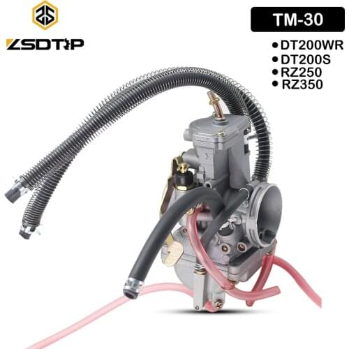 ZSDTRP For Mikuni TM30 Carburetor 30mm Flat Slide Smoothbore Carb For YANAHA DT200WR DT200S RZ250 RZ350 Carburetor TM30 30mm
