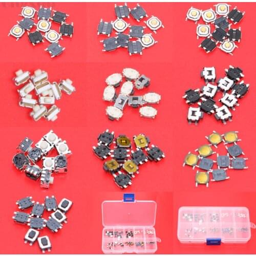 10models Car remote control key Tactile Push Button switch touch key component package for Hyundai Nissan Honda VW Toyota Kia