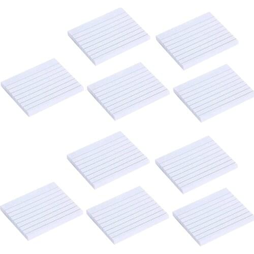 10PCS Kraft Paper Horizontal Line Sticky Note Tearable Note Book Square Message Memo N Times Sticky Note For Students