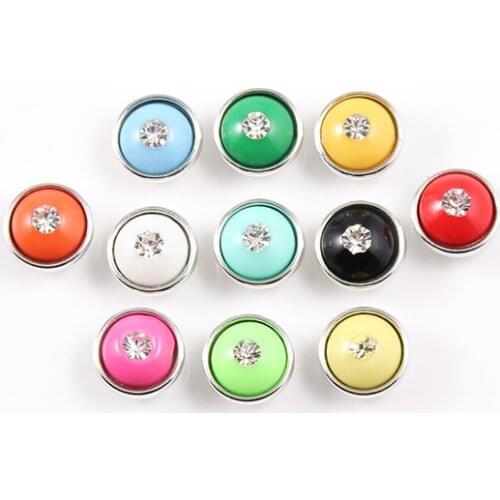 10pcs/lot Plastic Crystal 12MM Snap Button Jewelry Fit Snap Button Bracelet Jewelery for Children Gifts Dropshipping