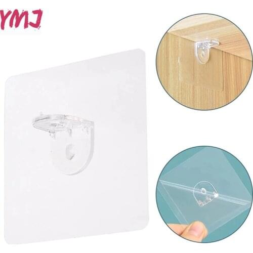 10Pcs Shelf Support Self-adhesive Pegs Plastic Closet Cabinet Shelf Support Clips Wall Hanger for Kitchen Bathroom Accessories