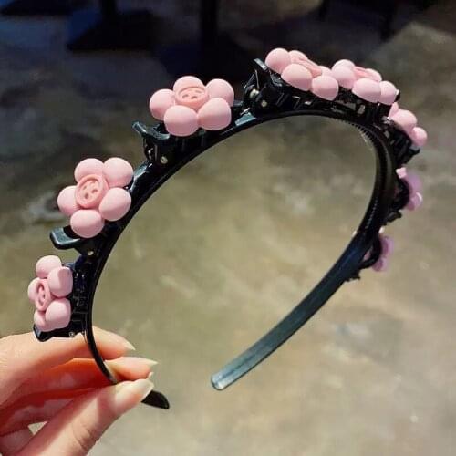 2021 Girl Sweet Princess Hairstyle Hairpin Cartoon Hairstyle Headbands with Clips Gift for Girls d88