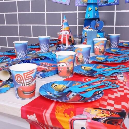 24pc 95 Cars Lightning Mcqueen Baby Favor Birthday Party Supplies Cupcake Shower Cupcake Toppers Picks Decoration Favor Shower