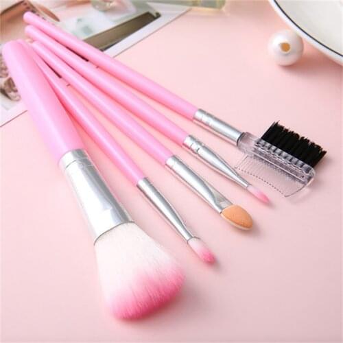 5pcs Professional Makeup Brushes Powder Eyeshadow Eyelash Cheek Brush Set Cosmetic Tool