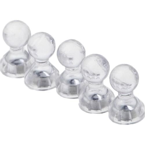 6pcs Transparent Colorless Magnetic Plastic Thumbtack Whiteboard Message Sticker U4LD